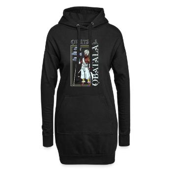 Yoruba Gott - Obatala - Hoodie-Kleid - Schwarz - Vorne
