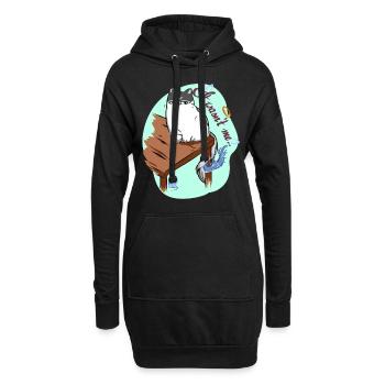 It wasn't me - Hoodie-Kleid - Schwarz - Vorne