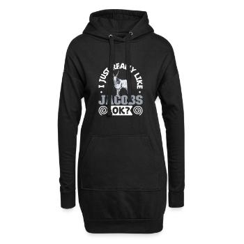 J’aime mes brebis Jacob - Sweat-shirt à capuche long Femme - noir - Devant