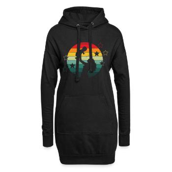 Mama mit Kind - Hoodie-Kleid - Schwarz - Vorne