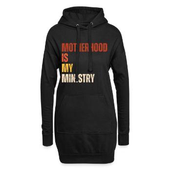 La maternité est mon ministère - Sweat-shirt à capuche long Femme - noir - Devant