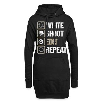 Filmmaker Write Shoot Edit Repeat Filme Macher - Hoodie-Kleid - Schwarz - Vorne