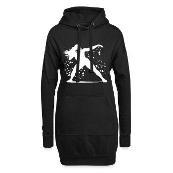 Lanceur de poids Colorsplash Lancer de poids - Sweat-shirt à capuche long Femme - noir - Devant