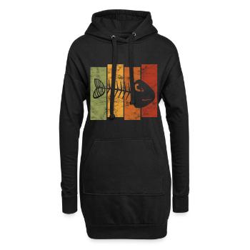 Arête de poisson pour les pêcheurs, les pêcheurs et les enfants | Poissons - Sweat-shirt à capuche long Femme - noir - Devant