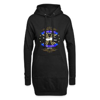 Propellerflugzeug ganz oben wird die Luft dünn - Hoodie-Kleid - Schwarz - Vorne