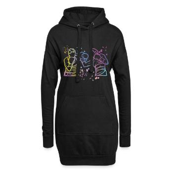 Boxen Kämpfer Kinder Boxen Match Boxer - Hoodie-Kleid - Schwarz - Vorne