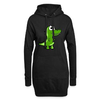 Style comique drôle de Croc - Sweat-shirt à capuche long Femme - noir - Devant