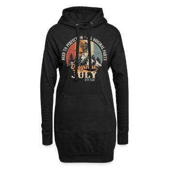 Juli 1958 Geburtstagsgeschenk Juli 1958 Original - Hoodie-Kleid - Schwarz - Vorne