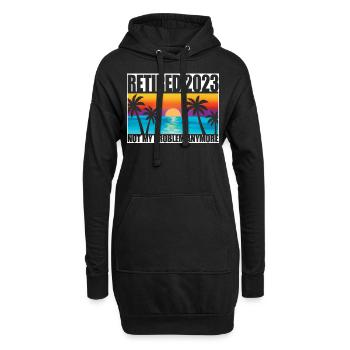 Ruhestand 2023 Ruhestand Geschenk für Männer & Frauen Lustig - Hoodie-Kleid - Schwarz - Vorne