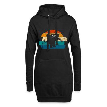 Eléphant éléphant pour enfants - Sweat-shirt à capuche long Femme - noir - Devant
