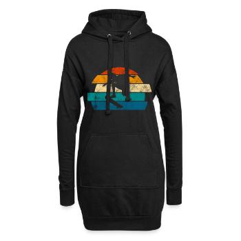 Skateboarder Skateboard Skater Skate Skateing - Hoodie-Kleid - Schwarz - Vorne