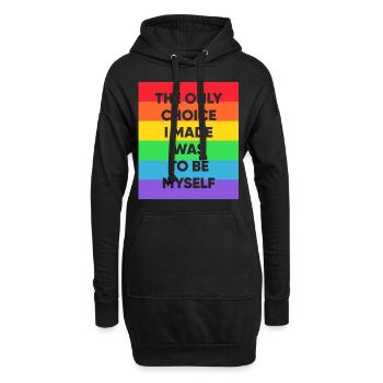 Schwul Lesbisch Regenbogen T-Shirt Geschenkidee - Hoodie-Kleid - Schwarz - Vorne