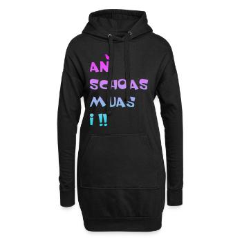 An Schoas muas i, Bayern, Spruch, Rebell - Hoodie-Kleid - Schwarz - Vorne