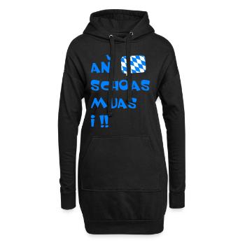 An Schoas muas i, Bayern - Hoodie-Kleid - Schwarz - Vorne