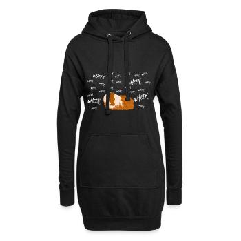 Wheek Wheek Wheek Meerschweinchen Süß Haustier - Hoodie-Kleid - Schwarz - Vorne