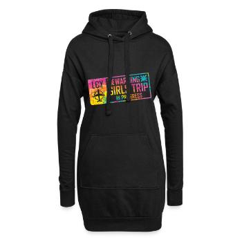 Attention Girls Trip en cours - Sweat-shirt à capuche long Femme - noir - Devant