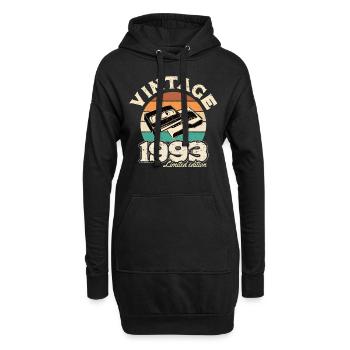 1993 Rétro sunset videotape - Sweat-shirt à capuche long Femme - noir - Devant