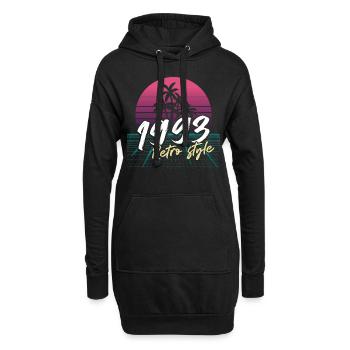 SW 1993 style rétro - Sweat-shirt à capuche long Femme - noir - Devant