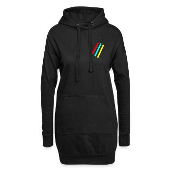 Bandes - Vector - Sweat-shirt à capuche long Femme - noir - Devant