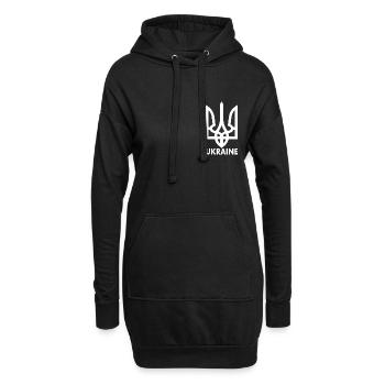 Ukraine - Sweat-shirt à capuche long Femme - noir - Devant