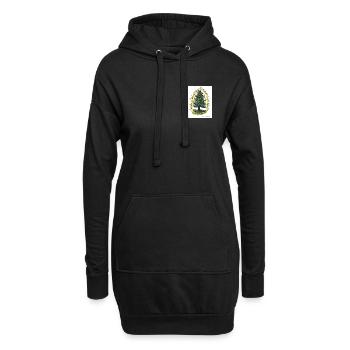 PEACE SEED CHRISTMAS TREE by Gudrun Kargl - Hoodie-Kleid - Schwarz - Vorne