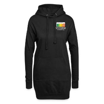 Näher dich mir nicht white - Hoodie-Kleid - Schwarz - Vorne