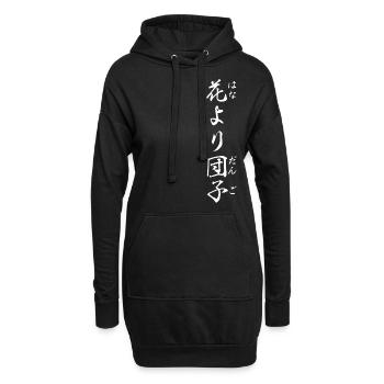 Lieber geschäftlich als privat: Yojijukugo - Hoodie-Kleid - Schwarz - Vorne
