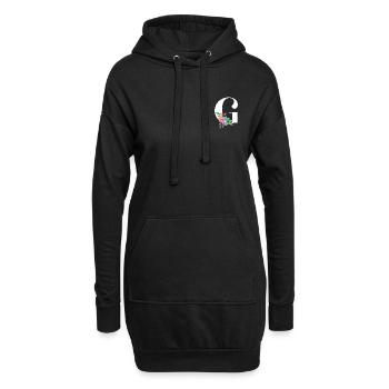 Lettre G cadeau personnalisé alphabet prénom noël - Sweat-shirt à capuche long Femme - noir - Devant