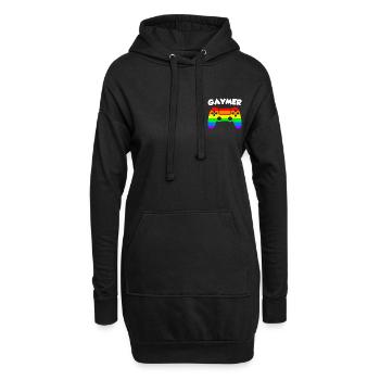 LGBT Pride sort Gaymer Gay Gamer blague amusant CSD - Sweat-shirt à capuche long Femme - noir - Devant