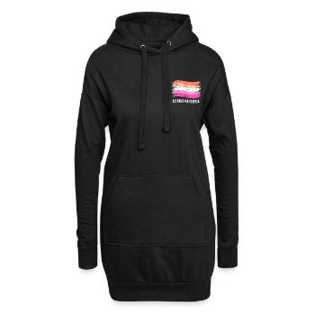 Lesbeautiful Lesbienne LGBT Pride Lesbienne - Sweat-shirt à capuche long Femme - noir - Devant