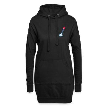 Fireworks rocket launch - Hoodie Dress - black - Front