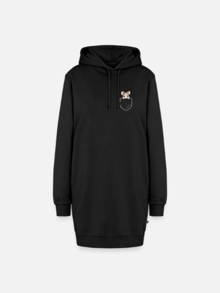 Maus Mäuse - Hoodie-Kleid - Schwarz