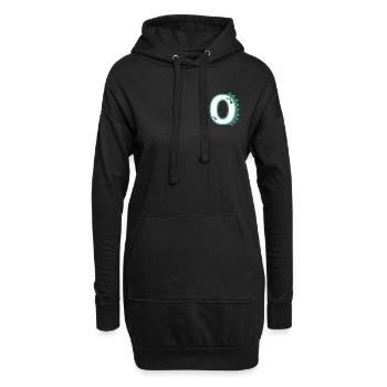 Zahl 0 - Hoodie-Kleid - Schwarz - Vorne