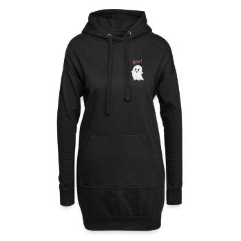 Boo Geist: Niedlicher Ghost - Hoodie-Kleid - Schwarz - Vorne