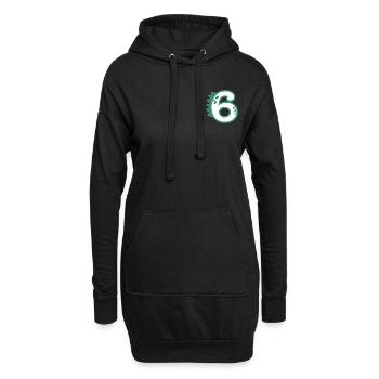 Numéro 6 - Sweat-shirt à capuche long Femme - noir - Devant