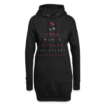 Frauensehtest - Hoodie-Kleid - Schwarz - Vorne