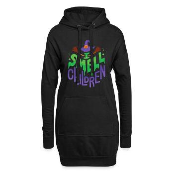 Je sens les enfants - Cadeau Sorcière d'Halloween - Sweat-shirt à capuche long Femme - noir - Devant