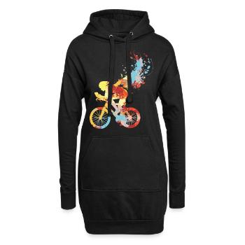 Rennrad Radsport - Hoodie-Kleid - Schwarz - Vorne