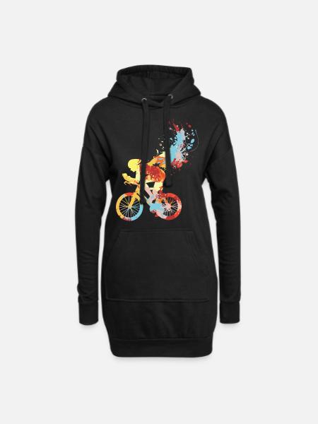 Rennrad Radsport - Hoodie-Kleid - Schwarz