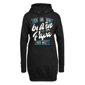 Ich habe den besten Papa der Welt - Hoodie-Kleid - Schwarz - Vorne