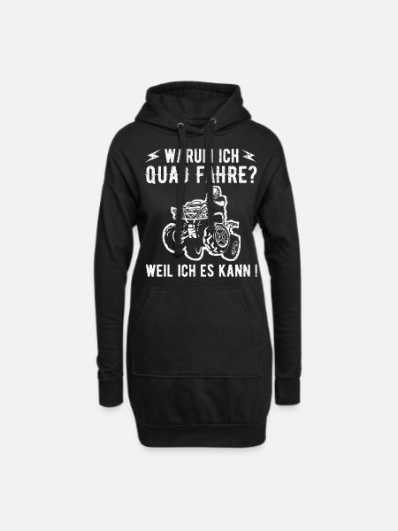 Warum Ich Quad Fahre Weil Ich Es Kann Atv Motorspo - Hoodie-Kleid - Schwarz