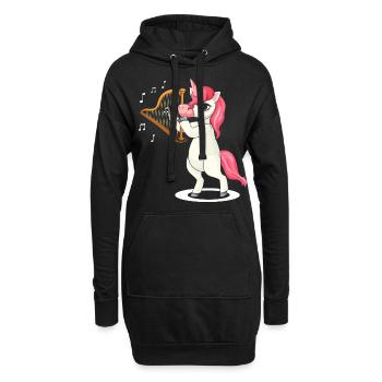 Conception de harpe pour harpiste et joueur de harpe - Sweat-shirt à capuche long Femme - noir - Devant