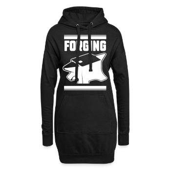Schmied - Hoodie-Kleid - Schwarz - Vorne
