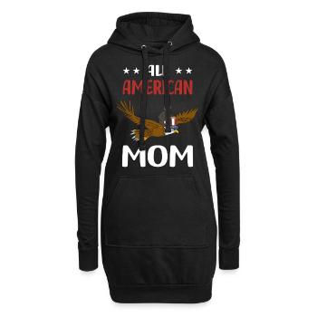 USA Flagge | Patriot Patriotismus Amerika Geschenk - Hoodie-Kleid - Schwarz - Vorne