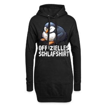 Chemise de nuit officielle Penguin - Sweat-shirt à capuche long Femme - noir - Devant