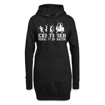Zertifizierter Gabelstaplerfahrer - Hoodie-Kleid - Schwarz - Vorne
