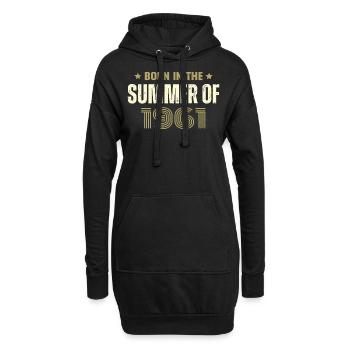 Jahrgang 1961 Jahrgang 1961 Geburtstagsgeschenk - Hoodie-Kleid - Schwarz - Vorne