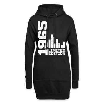 Vintage 1965 Geburtstagsgeschenk 1965 Baujahr 1965 - Hoodie-Kleid - Schwarz - Vorne