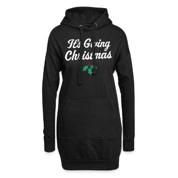 Es ist das Schenken von Weihnachten - Hoodie-Kleid - Schwarz - Vorne