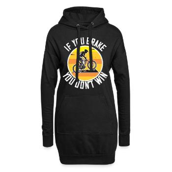 Mountainbike Spruch Geschenk - Hoodie-Kleid - Schwarz - Vorne